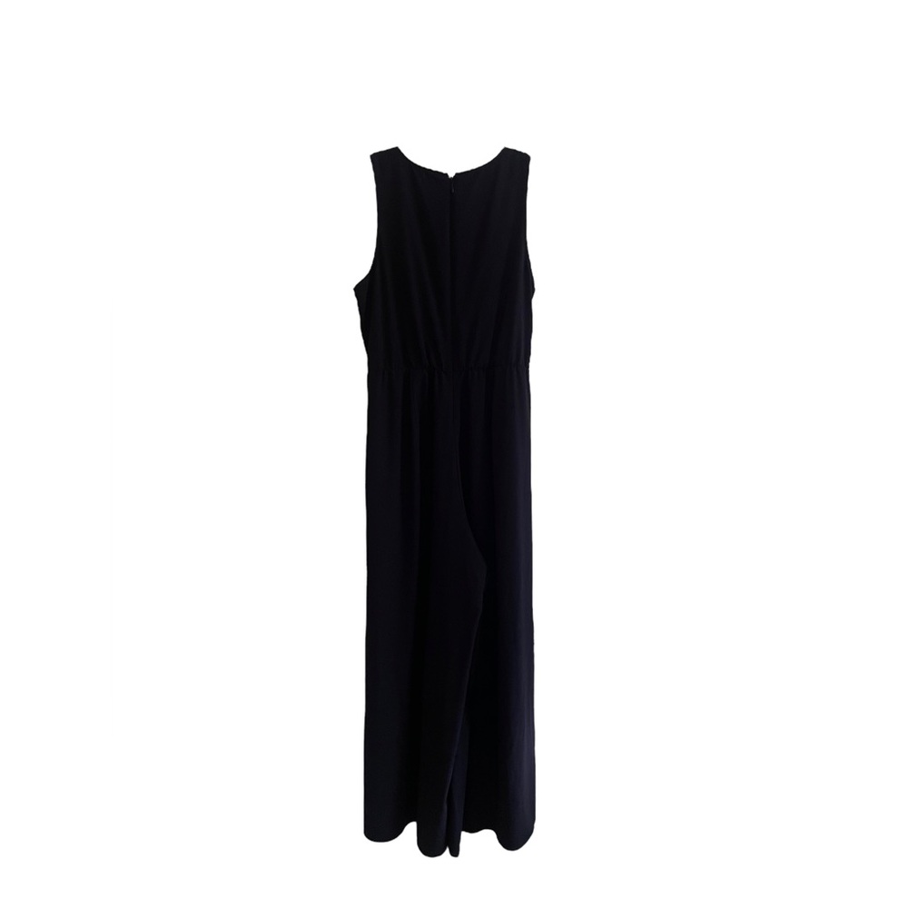 Eloquii Black V-Neck Sleeveless Wide-Leg Jumpsuit - Picture 7 of 7